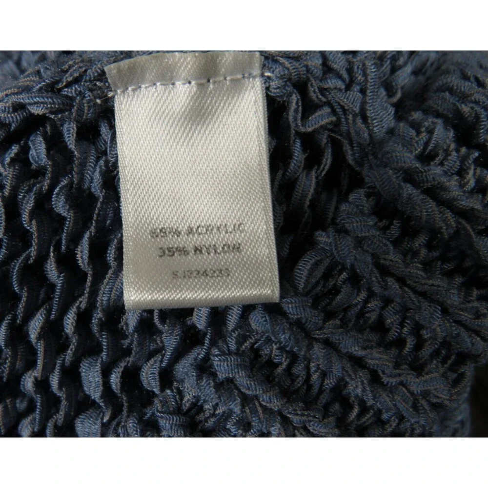 Sejour Women's Blue Button Up V Neck Lightweight Sweater Knit Cardigan Plus 1X - Picture 3 of 9